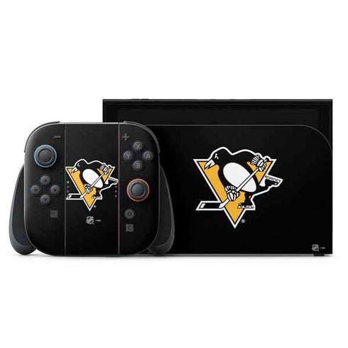NHL Pittsburgh Penguins Solid Background Nintendo Switch 2 (2025) with Joy-Con Skin